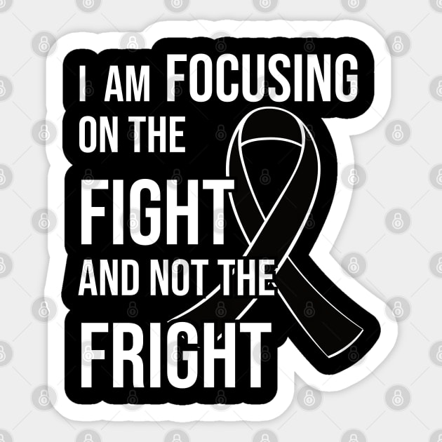 Melanoma Cancer Awareness Ribbon for a Cancer Survivor Sticker by jkshirts